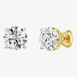 (G/Vs1-Vs2) 6 CT. T.W. Lab Grown White Diamond 14K Gold 9.1mm Round Stud Earrings