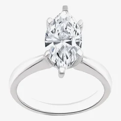 (G / VS2) Womens 3 CT. Lab-Grown White Diamond 14K Gold Marquise Solitaire Engagement Ring