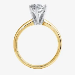 (G / VS2) Womens 3 CT. Lab-Grown White Diamond 14K Gold Marquise Solitaire Engagement Ring