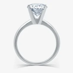 (G / VS2) Womens 3 CT. Lab-Grown White Diamond 14K Gold Oval Solitaire Engaement Ring