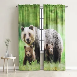 Habitat Photo Real Rod Pocket Light-Filtering Set of 2 Curtain Panel