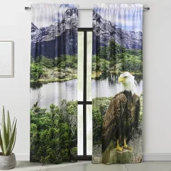 Habitat Photo Real Rod Pocket Light-Filtering Set of 2 Curtain Panel