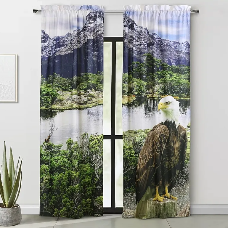 Habitat Photo Real Rod Pocket Light-Filtering Set of 2 Curtain Panel