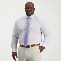 Haggar Big and Tall Mens Classic Fit Wrinkle Free Long Sleeve Dress Shirt