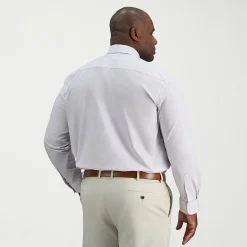 Haggar Big and Tall Mens Classic Fit Wrinkle Free Long Sleeve Dress Shirt