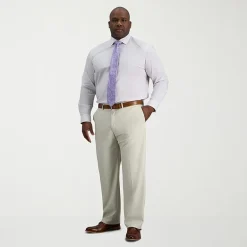 Haggar Big and Tall Mens Classic Fit Wrinkle Free Long Sleeve Dress Shirt