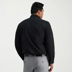 Haggar Big and Tall Mens Classic Fit Wrinkle Free Long Sleeve Dress Shirt