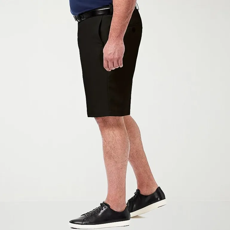 Haggar Cool 18 Pro Expandable Waist Mens 10 1/2" Big and Tall Stretch Fabric Moisture Wicking Quick Dry Chino Short