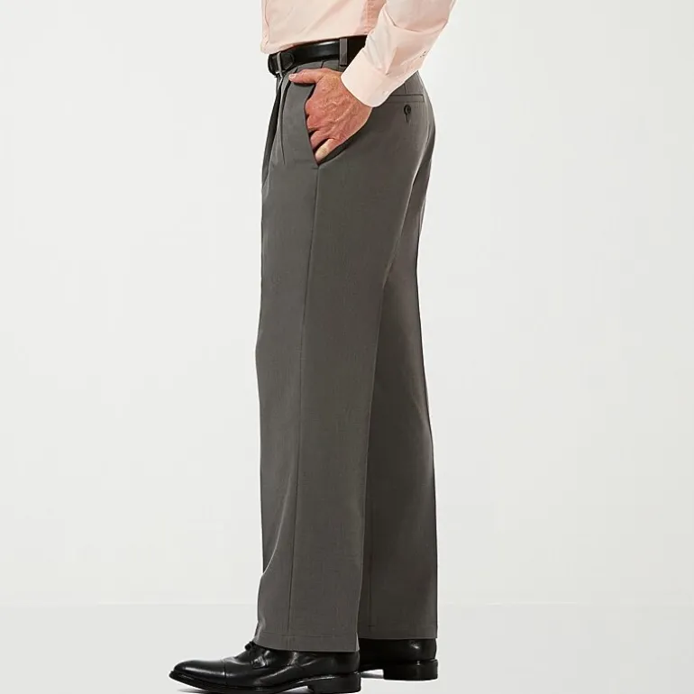 Haggar Cool 18 Pro Mens Classic Fit Pleated Pant