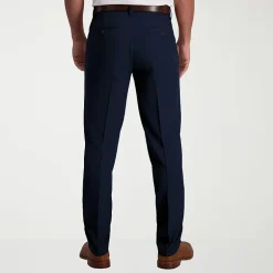 Haggar Cool 18 Pro Mens Comfort Waistband Slim Fit Flat Front Pant