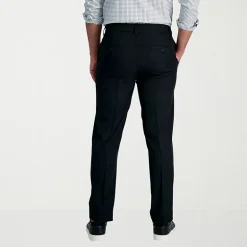 Haggar Cool 18 Pro Mens Comfort Waistband Slim Fit Flat Front Pant