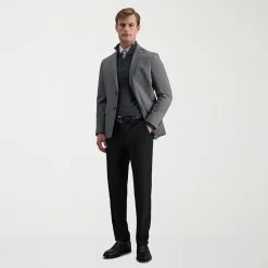 Haggar Cool 18 Pro Mens Comfort Waistband Slim Fit Flat Front Pant