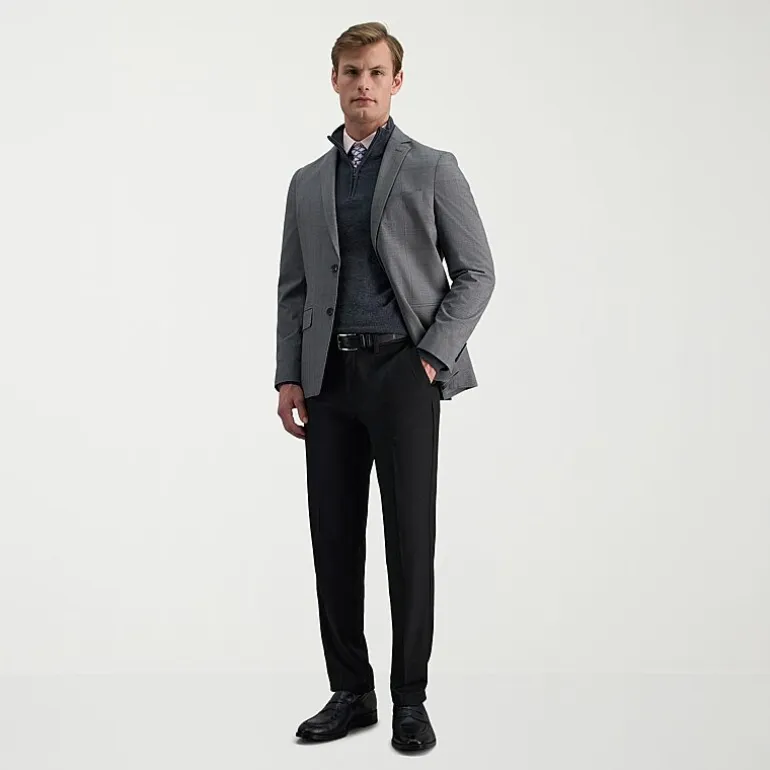 Haggar Cool 18 Pro Mens Comfort Waistband Slim Fit Flat Front Pant