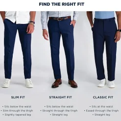 Haggar Cool 18 Pro Mens Straight Fit Flat Front Pant