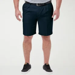 Haggar Cool 18 Pro Pleated Expandable Waist Mens 10 1/2