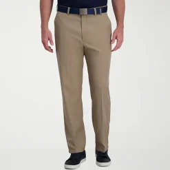 Haggar Cool Right Performance Flex Mens Classic Fit Flat Front Pant