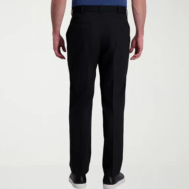Haggar Cool Right Performance Flex Mens Classic Fit Flat Front Pant