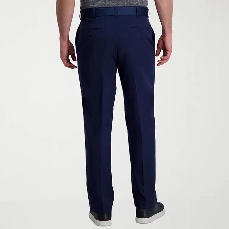 Haggar Cool Right Performance Flex Mens Classic Fit Flat Front Pant