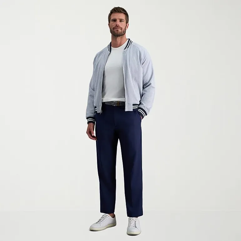 Haggar Cool Right Performance Flex Mens Classic Fit Flat Front Pant