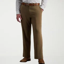 Haggar Cool Right Performance Flex Mens Classic Fit Flat Front Pant