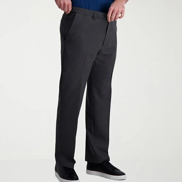 Haggar Cool Right Performance Flex Mens Classic Fit Flat Front Pant