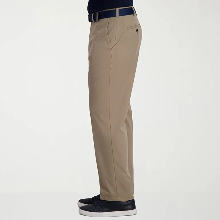 Haggar Cool Right Performance Flex Mens Classic Fit Flat Front Pant