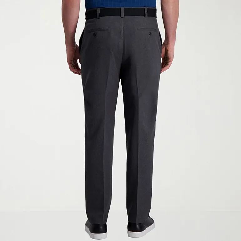 Haggar Cool Right Performance Flex Mens Classic Fit Flat Front Pant