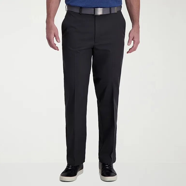 Haggar Cool Right Performance Flex Mens Classic Fit Flat Front Pant