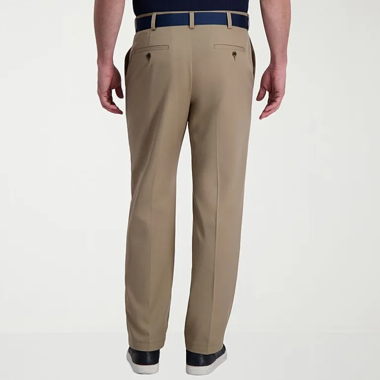 Haggar Cool Right Performance Flex Mens Classic Fit Flat Front Pant