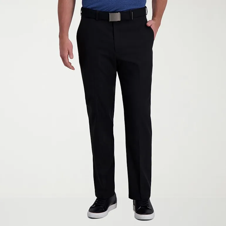 Haggar Cool Right Performance Flex Mens Classic Fit Flat Front Pant