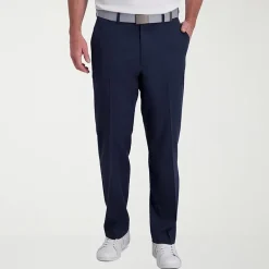 Haggar Cool Right Performance Flex Mens Classic Fit Flat Front Pant