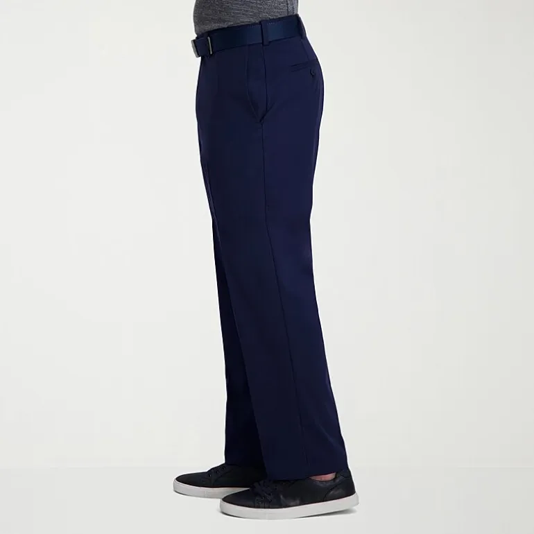 Haggar Cool Right Performance Flex Mens Classic Fit Flat Front Pant