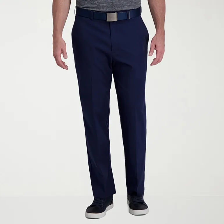 Haggar Cool Right Performance Flex Mens Classic Fit Flat Front Pant