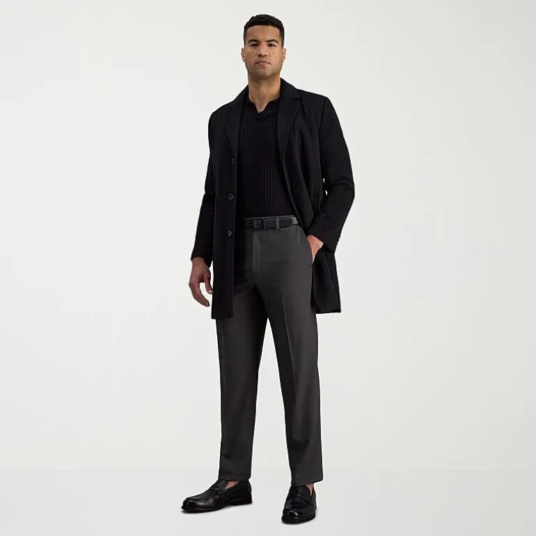 Haggar Cool Right Performance Flex Mens Classic Fit Flat Front Pant