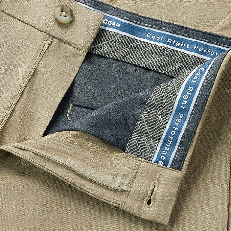 Haggar Cool Right Performance Flex Mens Straight Fit Flat Front Pant