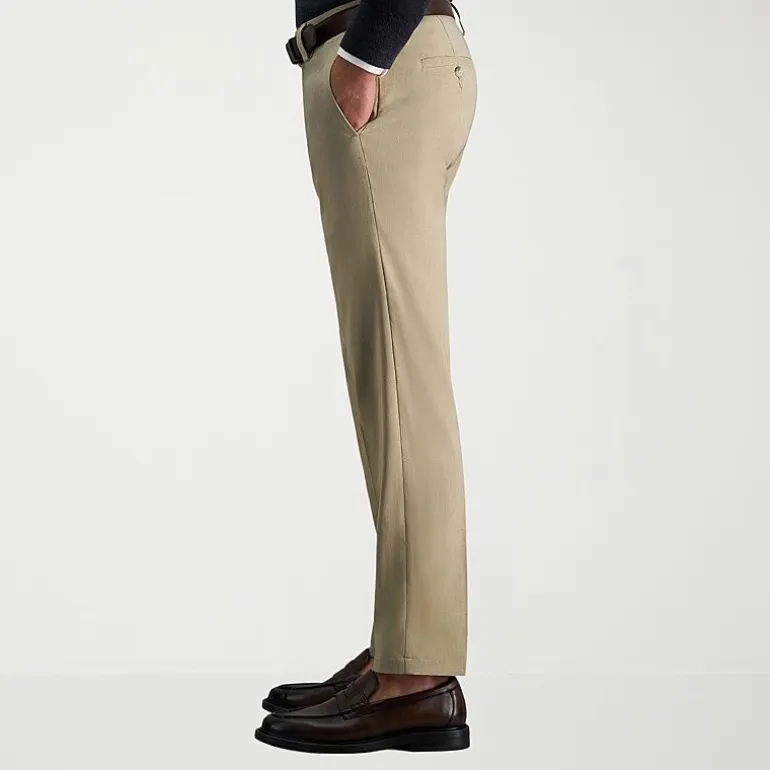 Haggar Cool Right Performance Flex Mens Straight Fit Flat Front Pant