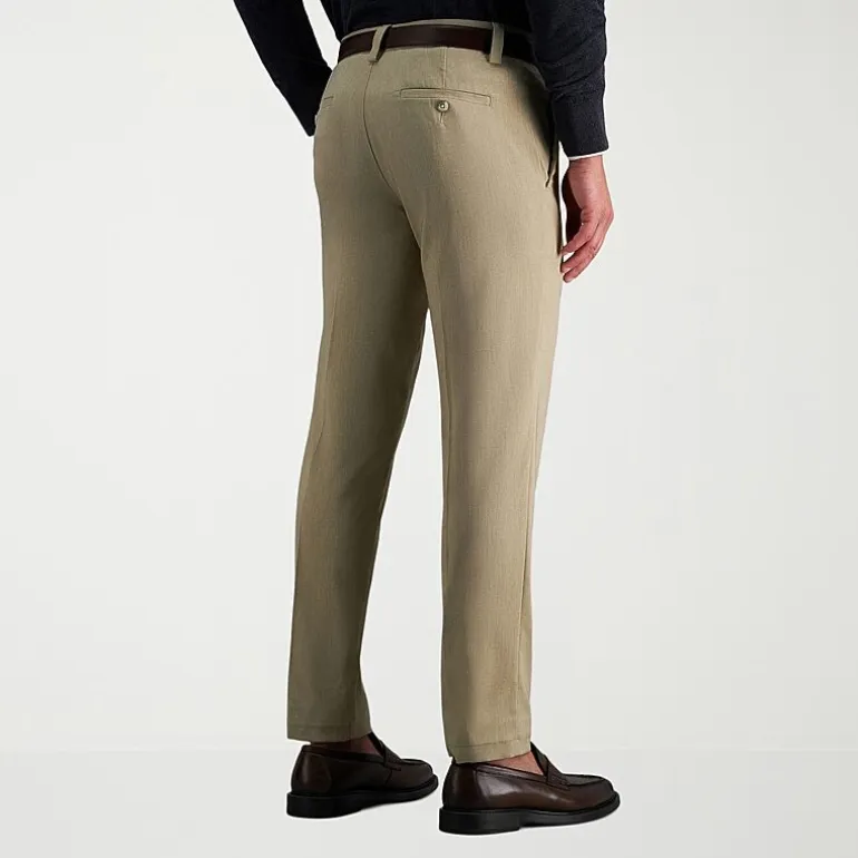 Haggar Cool Right Performance Flex Mens Straight Fit Flat Front Pant