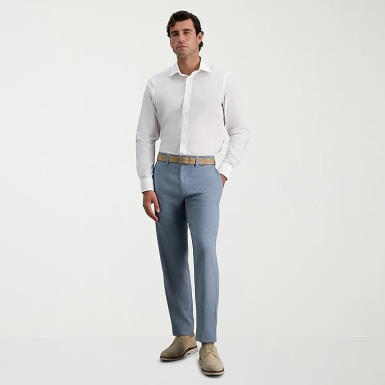 Haggar Cool Right Performance Flex Mens Straight Fit Flat Front Pant