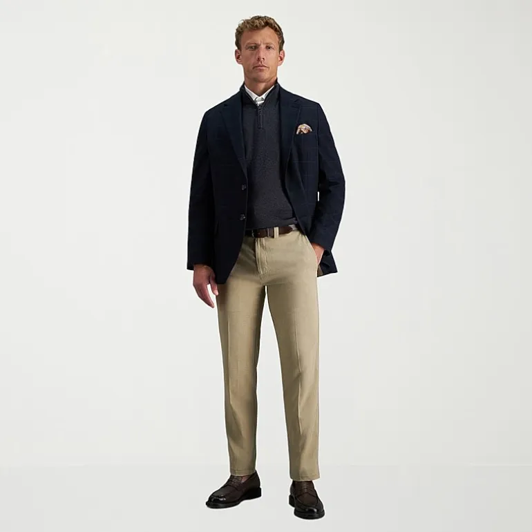 Haggar Cool Right Performance Flex Mens Straight Fit Flat Front Pant