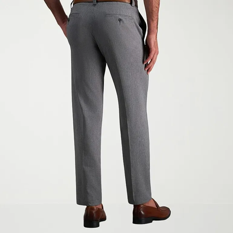 Haggar Cool Right Performance Flex Mens Straight Fit Flat Front Pant