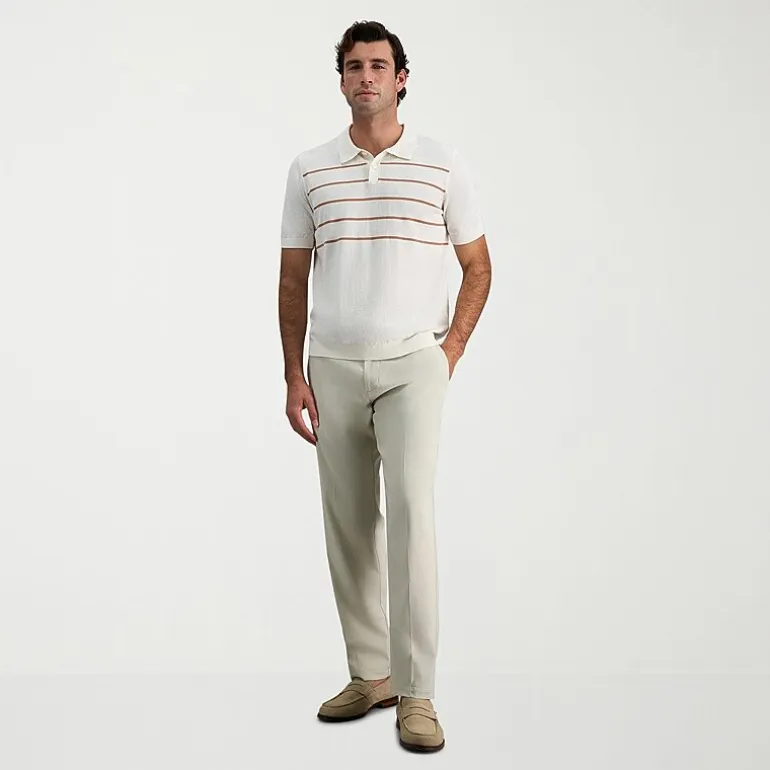 Haggar Cool Right Performance Flex Mens Straight Fit Flat Front Pant