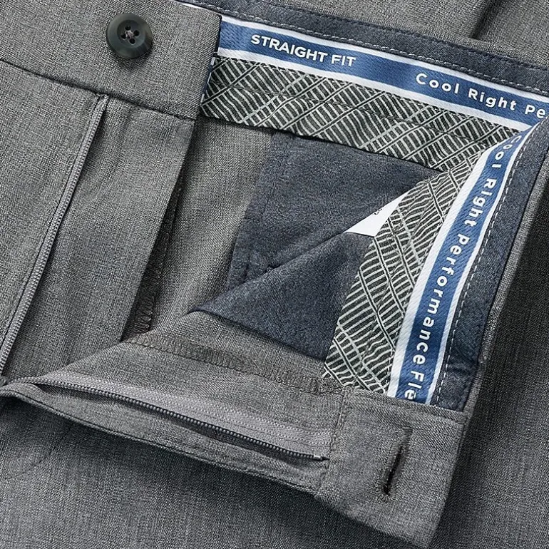 Haggar Cool Right Performance Flex Mens Straight Fit Flat Front Pant