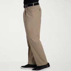 Haggar Cool Right Performance Flex Mens Classic Fit Pleated Pant