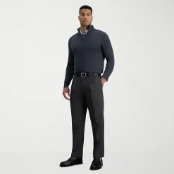 Haggar Cool Right Performance Flex Mens Classic Fit Pleated Pant