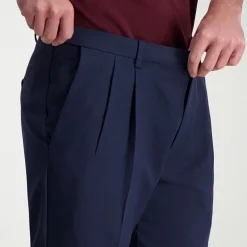 Haggar Cool Right Performance Flex Mens Classic Fit Pleated Pant