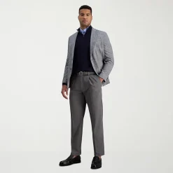 Haggar Cool Right Performance Flex Mens Classic Fit Pleated Pant