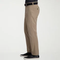 Haggar Cool Right Performance Flex Mens Comfort Waistband Straight Fit Flat Front Pant