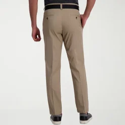 Haggar Cool Right Performance Flex Mens Comfort Waistband Straight Fit Flat Front Pant