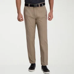 Haggar Cool Right Performance Flex Mens Comfort Waistband Straight Fit Flat Front Pant