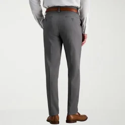 Haggar Cool Right Performance Flex Mens Comfort Waistband Slim Fit Flat Front Pant